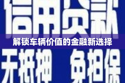 宁河解锁车辆价值的金融新选择
