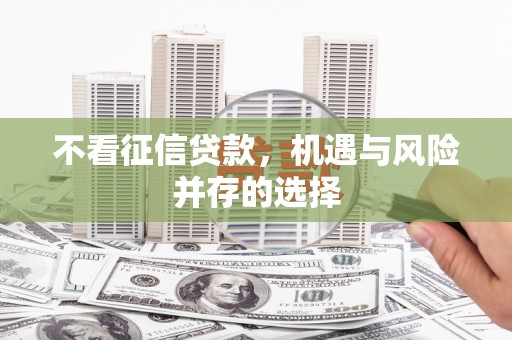 宁河不看征信贷款，机遇与风险并存的选择